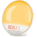 Miniatyrbilde 1 av 5: Dww-7 farger Wake-Up Light LED-radio Lys Morgenvekker Klokkeslett Sengelampe Lysstyrkenivåer Dawn and Dusk Simulator 2 Vekkerklokker 7 Naturlige lyder