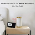 Miniatyrbild 7 av 8: Digital Tak Väggmonterad Väckarklocka LED Väckarklocka för Sovrum med USB Laddningsport 180° Projektor, Svart