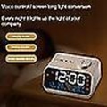 Miniatyrbild 3 av 3: Väckarklocka med radio LED digital klocka dubbla USB-laddning sovande timer 12/24hr snooze väckarklocka