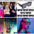 Miniatyrbilde 2 av 5: Dww-LED lysende briller, 4 lysmoduser, Cyberpunk lysende briller futuristiske briller, USB oppladbare LED-briller for raves, cosplay
