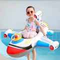 Miniatyrbild 4 av 5: Flygplans Pool Float Poolleksak för Barn, Vit