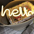 Miniatyrbild 3 av 5: Led Hello Form Neon Bokstavsskylt Neon Bokstäver Ljus Dekorativ Konstljus Väggdekor För Barnrum Jul Bröllopsfest Tillbehör (varm Vit Hello)