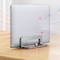 Miniatyrbild 4 av 5: 20471 Vertikal Laptopställ för Skrivbord - Notebookhållare för 15,6-tums Bärbara Datorer - Justerbar Aluminium Tablet