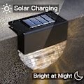 Miniatyrbilde 4 av 5: Solcelledrevne utelamper, vanntette LED-sollamper utendørs for uteplass, trapper, hage, hagesti, trinn og gjerder, 10 lumen, varmt hvitt/fargeskiftende L