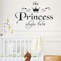 Miniatyrbilde 3 av 5: Prinsesse veggklistremerke, veggdekorasjon for stue soverom kontor