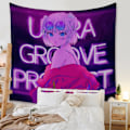 Miniatyrbillede 2 af 4: Wekity Anime Gobelin Æstetisk Kunst Hjem Baggrund Stof Dekoration Gave Boho Gobelin til Stue Soveværelse Dekoration (614-4, 29 x 38 tommer)