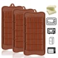 Chokoladeform | 3 stk. 24 brune chokoladesilikoneforme