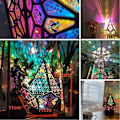Miniatyrbillede 4 af 5: Gulvlampe i plast, boheme-lys, solnedgangslampe, projektion, polstjerne, stor gulvlampe, pink