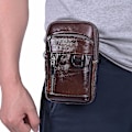 Pikkukuva 2 / 5: Uusi Vintage-nahkainen olkalaukku, crossbody-laukku, vyölaukku, miesten matkustus-, ostos- ja rento puhelimen kotelo
