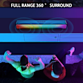 Pikkukuva 5 / 5: Langaton Bluetooth-kaiutin älykkäällä bassolla ja RGB-värivalonauhalla (kuten kuvassa)