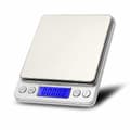 I2000 3kg 0,1g Mini Digital Vægt Rustfrit Stål Platform Vejeværktøj Med Bakke