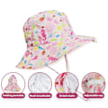 Pikkukuva 2 / 5: Dww-M-Monde Sailor Pink Aurinkolippalakki Säädettävä Leveälierinen Hattu Auringonsuoja UPF 50 Vauvalle Tytölle Pojalle Lapselle Taaperolle Unisex