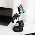 Miniatyrbild 2 av 5: Transparent rörkontrollstativ Justerbart spelkontroll Headset Hanger för alla universella spel-PC-tillbehör,A（Svart）