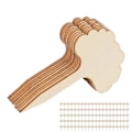 Miniatyrbillede 2 af 5: 2024100 stk. plantelabels træform spids design poppel krydsfiner blank udseende nem skrivning havemarkører skilte