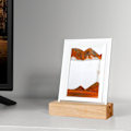 Miniatyrbillede 4 af 5: 3D Bevægeligt Sandkunst, 360 Roterende Timeglas Dekoration, Kreativ Kunst Sandkunst Flydende Bevægelse Stue Soveværelse Bordlampe Dekoration 10ML Kvadrat