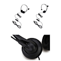 Miniatyrbild 1 av 5: USB-headset med mikrofon, med volymkontroll, för onlinekonferenser, onlinekurser, spel, datorheadset (svart)