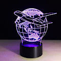 Miniatyrbilde 3 av 5: 3D illusjon visuell nattlys endring led skrivebordslampe soverom hjemmedekor