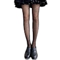 Miniatyrbild 1 av 4: Dam A Dot Transparent Strumpbyxor Falsk Spets Topp Lårhöga Strumpbyxor