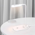 Miniatyrbillede 5 af 5: LED-skrivebordslampe med berøringskontrol, trådløs opladning og 3 farvetilstande, øjenvenlig kontorlampe, svanehals-bordlampe