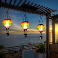 Miniatyrbilde 5 av 8: Varmtluftballong solcellelys, utendørs jern glass lysekrone, hage dekorative lys, IP55, LED solcellelysekroner, LED solcellelys