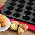 Miniatyrbillede 3 af 5: Non-stick kageform 24 huller med kulstofstål bageform rund kageform teflonbelægning bageplade