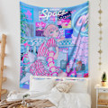 Miniatyrbillede 2 af 4: Wekity Anime Gobelin Æstetisk Kunst Hjem Baggrund Stof Dekoration Gave Boho Gobelin til Stue Soveværelse Dekoration (614-11, 29 x 38 tommer)