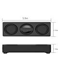Miniatyrbillede 3 af 5: Udtræk Desktop Computer Mobiltelefon Bluetooth Audio Laptop Desktop Højttaler Hjem Mini Kablet Subwoofer（Gratis Størrelse，Sort）