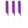 ABS Fin Sektionering Väv Högdagsljus Foliering Hårkam För Kammar Stift Svans 3PC（PP）