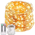 Miniatyrbillede 1 af 4: Batteridrevne Feelygter ECOWHO 10M 100 LED Varmt Hvidt med Fjernbetjening & Timer, IP65 Vandafvisende Lysstreng til Udendørs