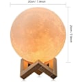 Miniatyrbild 3 av 5: 7,9\" Stor 3D Månelampa, Full Moon Lamp Light, 3D-utskrift Dimbar Modern Golv