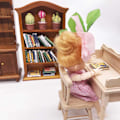 Miniatyrbillede 2 af 5: 1:12 Dukkehus Miniature Møbler Træ Bogreol Bogreol Skab Hjem Indretning Samling