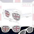 Miniatyrbillede 2 af 5: Union Jack Pinhole Briller, Plastik Solbriller Nyhed Briller Fest Kjole Op Øjnebriller Til Kong Charles Kroning, Britisk Nationaldag