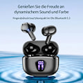 Miniatyrbild 6 av 7: Trådlösa Bluetooth 5.3 in-ear-hörlurar, brusreducerande mikrofonheadset, IP7 vattentät, touch-kontroll, svart
