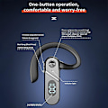 Pikkukuva 5 / 5: Yksi korva Bluetooth-liiketoimintakuuloke Earhook-kuulokkeet Vedenpitävä urheilu Handsfree-puhelukuulokkeet juoksuun pyöräilyyn ajamiseen Kuulokemikrofoni