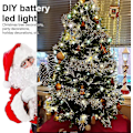 Miniatyrbild 2 av 5: 2-pack LED-ljusslingor 10m 100 8 lägen utomhusbelysning koppartråd batteridriven Ip67 vattentät med fjärrkontroll och timer för utomhus, inomhus
