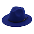 Miniatyrbilde 5 av 5: Kvinners enkle topplue i ullfilt Outback-hatt britisk stil hodeplagg bredbremmet beltehette