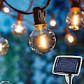 Pikkukuva 3 / 4: Ulkotilojen aurinkokäyttöiset valosarjat, (kirkkaat LED-lamput) 8 tilaa 3,5 m 10 valoa lämmin valo vedenpitävät valosarjat sisätilojen koristeluun puutarha patio juhlat häät Chris