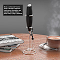 Miniatyrbillede 2 af 5: Mini håndholdt elektrisk blender kaffefløde piskeris skummende til hjemmekøkken (beige)