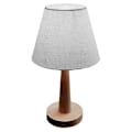 Miniatyrbilde 1 av 2: 1 stk. bordlampe i heltre tre, moderne LED-sengelampe til soverom, nattlys (khaki)（30x17cm，Khaki）