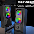Miniatyrbilde 4 av 5: Datamaskinhøyttalere Luminous Led Desktop Computer Audio Mini Laptop Paired Speaker Multimedia Audio Clearance