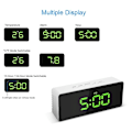 Miniatyrbild 3 av 3: Digital LED-väckarklocka USB och batteridriven 12h/24h C/f-display Alarmklocka med snoozefunktion Justerbar LED