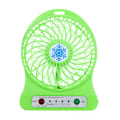 Miniatyrbilde 3 av 4: Mini-vifte - Oppladbar LED-lys vifte kjøler - Mini skrivebords USB 18650 batteri vifte（GN）