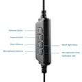Miniatyrbillede 2 af 5: USB-interface computer headset til online undervisning, støjreducerende headset til forretningsbrug, bærbar headset（Som vist）