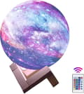 3D-malet månelampe, LED stjernehimmel nattelys sfærisk moderne lampe