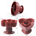 Miniatyrbilde 4 av 5: 3 stk/sett Donutform Rund/Hjerte/Blomsterformet Matkvalitet DIY PP Dessert Fondant Kake Cutter Maker
