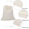 Miniatyrbilde 2 av 5: 4 stk ostedukposer - Nøttemelk silpose i muslin for yoghurt, kaffe, te, juice og vin (stor, 30*35cm)