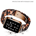 Miniatyrbild 2 av 5: Kompatibel med Apple Watch-band 38-40 mm/42-44 mm Serie 5/4/3/2/1, Smalt Resin Armband - 42-44 mm - Sköldpaddsliknande