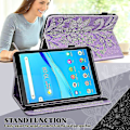Miniatyrbilde 4 av 5: Lombokstativ Tablettdeksel med mønster for Lenovo Tab M10 Plus/Smart Tab M10 FHD Plus TB-X606F（Stil C Lenovo Tab M10 Plus，Lilla, Lilla）