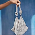 Miniatyrbillede 2 af 5: Aften taske, damer knude håndtag Rhinestones aften clutch taske（Sølv）