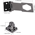 Miniatyrbild 3 av 5: 90 Vridlås Hasp Låda Lås Utan Perforerad Aluminiumlegering Spänne Med Hänglås Förtjockad Anslutningsaxel